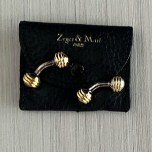 Silver & gold cuff links